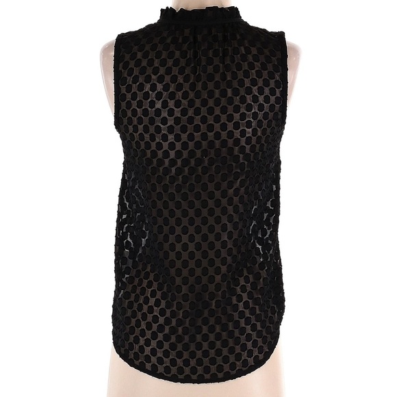 Modcloth Black Polka Dot Sleeveless Blouse - Picture 2 of 4